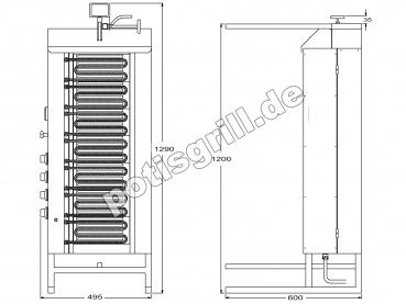 Preview: POTIS E4 Dönergrill Gyrosgrill Döner Ocagi
