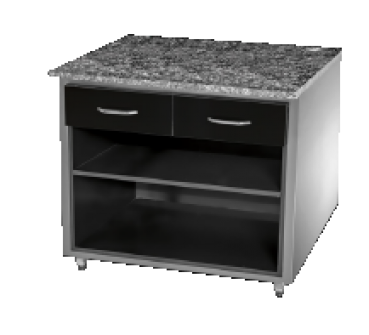 PRIZMA Kassen- und Arbeitstisch mit Granitplatte 1000x880x900 mm